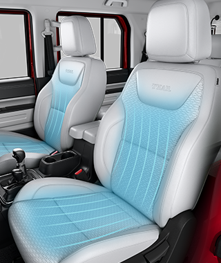 Ventilated front leather seats